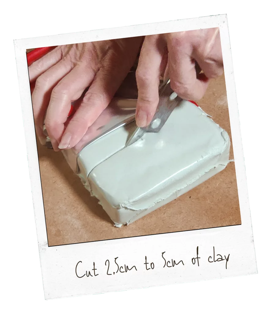 Cutting air dry clay