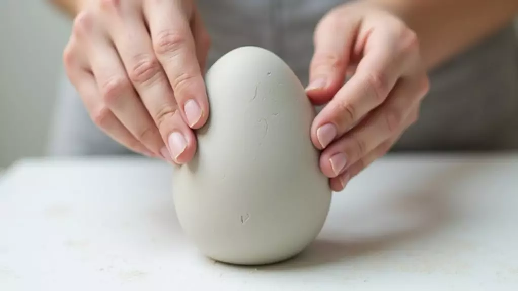 sculpting an egg shape