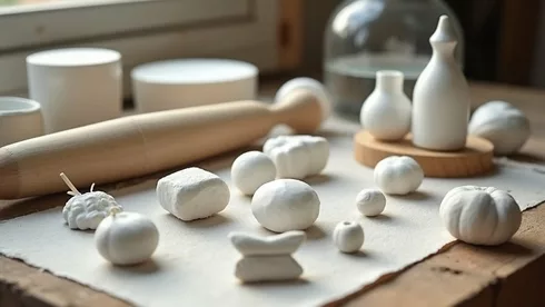 crafting with air dry clay